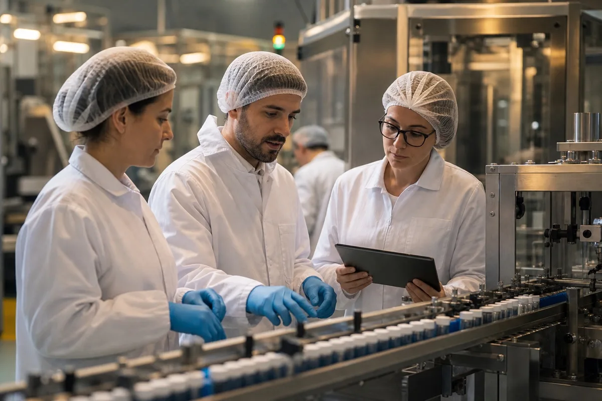 Professionnels en production pharmaceutique